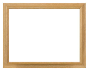 Fototapeta premium Empty picture frame, wood finish