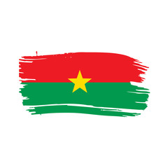 Burkina Faso flag, vector illustration