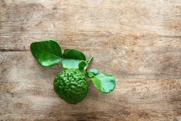 Top view kaffir lime
