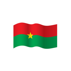 Burkina Faso flag, vector illustration