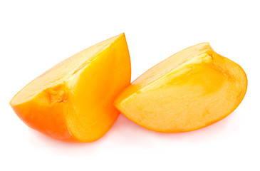 Date-plum fruit on white