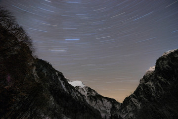 Nacht in den Bergen von Kaprun Kitzsteinhorn