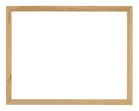 Empty picture frame, light oak wood