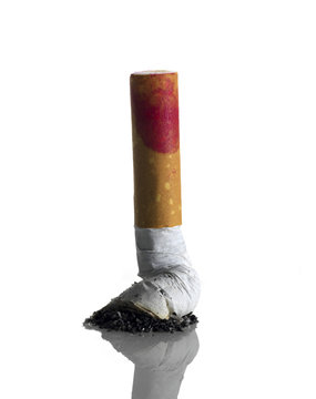 cigarette with lipstick imprint lipstick on unlit cigarette