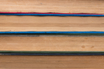 Stack of the old books for background