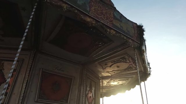 Old merry go round, vintage carousel