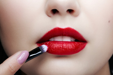 Lips makeup