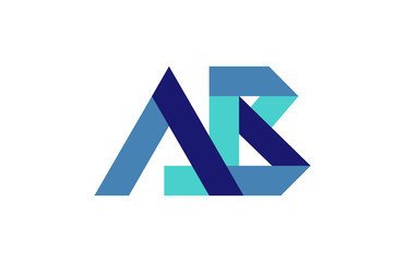 AB Ribbon Letter Logo