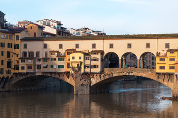 The Ponte Vecchio bridge in Florence, Italy