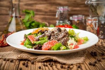 healthy food beautiful and tasty food on a plate