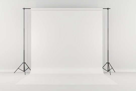 3d Studio Setup With White Background