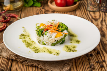 healthy food beautiful and tasty food on a plate
