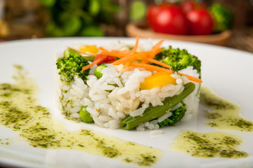 healthy food beautiful and tasty food on a plate