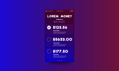 Money Checklist App UX UI Design  