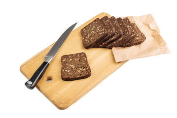 Dark rye bread with sunflower seeds