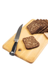 Dark rye bread with sunflower seeds
