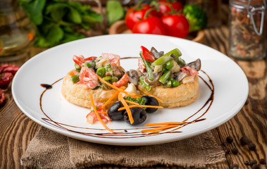 healthy food beautiful and tasty food on a plate