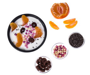 Yoghurts with various fillings
