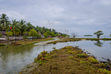 Kalpitiya lagoon in high tide, Sri Lanka
