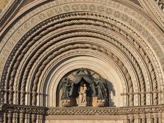 Orvieto (Umbria, Italy), facade of the medieval cathedral, or Duomo