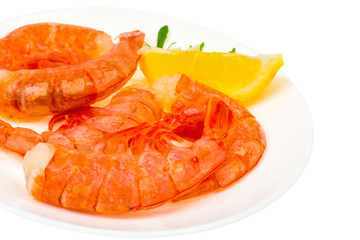 Boiled-frozen prawns for cooking