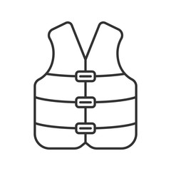 Life jacket linear icon