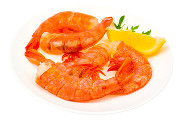 Boiled-frozen prawns for cooking