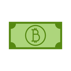 Simple Bitcoin Money Symbol Vector Illustration Graphic