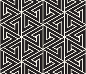 Vector seamless pattern. Modern stylish abstract texture. Repeating geometric tiling from striped elements
