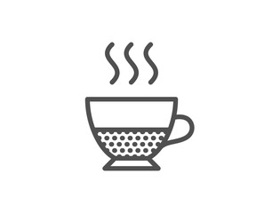 Doppio coffee icon. Hot drink sign. Beverage symbol. Quality design element. Editable stroke. Vector