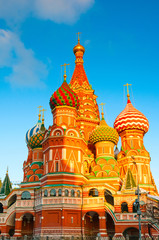 View on Saint Basil's Cathedral at Red Square in Moscow, Russia
