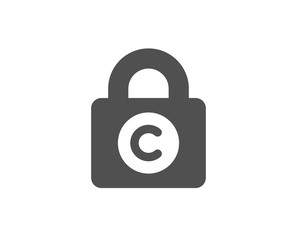 Ð¡opyright locker simple icon. Copywriting sign. Private Information symbol. Quality design elements. Classic style. Vector