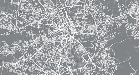 Urban vector city map of Bradford, England