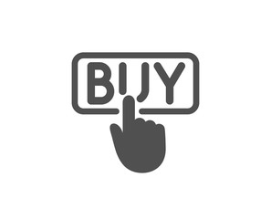 Click to Buy simple icon. Online Shopping sign. E-commerce processing symbol. Quality design elements. Classic style. Vector