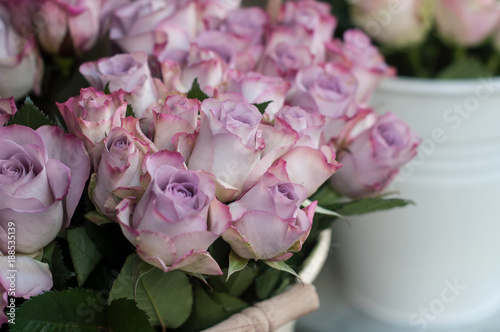 Bouquets De Rose Chez Le Fleuriste Photo Libre De Droits