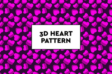3D heart pattern. Ideal for Valentines day, wedding, proposal.