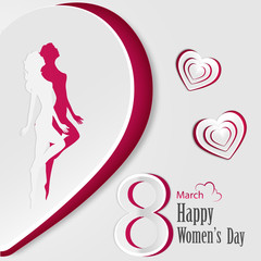 Happy Women's Day celebration design.