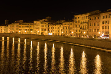 Arno river in Pisa