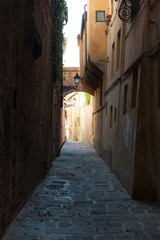 Naklejka premium Zabytkowa ulica w Toskanii