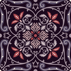 Fototapeta na wymiar Vector seamless pattern tiling with arabesque
