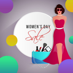 Happy Women's Day celebration design.