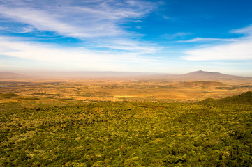 View of the rift valley in northwestern Kenya