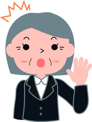 Granny Veteran Career Woman surprised.eps