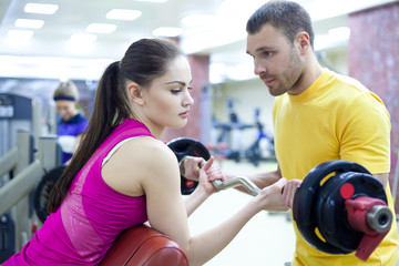 sporty people in gym