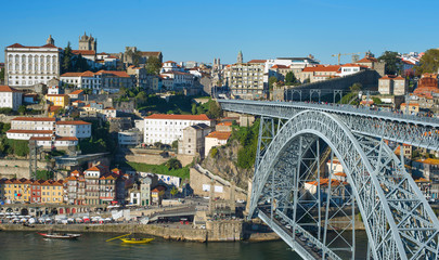 Fototapeta na wymiar Panorama Old Town Porto Portugal