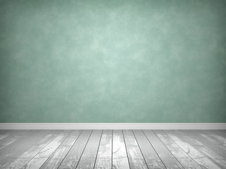 Empty room with old wood floor