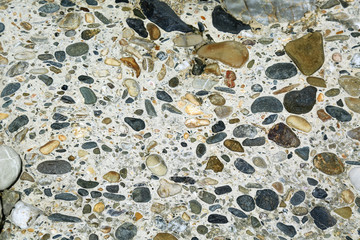 Beton mit groben Kieseln