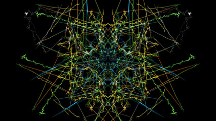 Glowing abstract dark background.