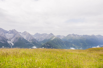 Scuol, Engadin, Unterengadin, Alpen, Graub&uuml;nden, Wanderweg, Motta Naluns, Panoramaweg, Sommer, Schweiz