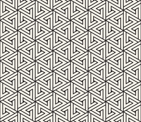 Vector seamless pattern. Modern stylish abstract texture. Repeating geometric tiling from striped elements